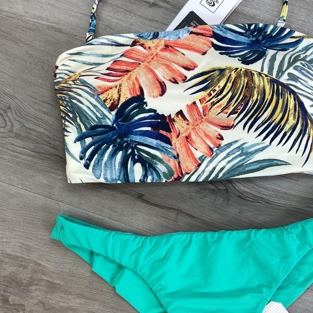 ☀️BILLABONG☀️RIP CURL☀️ SAYULITA L/L BANDEAU SOL SEARCHER TANGA BIKINI Suit